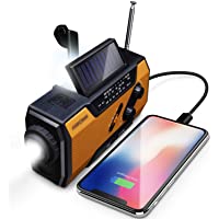 Los mejores  - FosPower Radio portatil 2000mAh Solar Luces de Emergencia bateria Externa para movil Radio pequeña y batería Recargable…